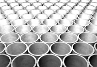 Флизелиновые 3д фотообои 416x254 см Абстракция пустые серые цилиндры (2503VEXXXL) +клей