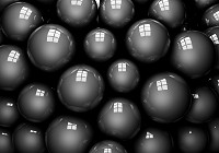 Абстракция флизелиновые фотообои 312x219 см 3Д Черные блестящие шары (2508VEXXL)+клей