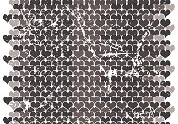 Флизелиновые фотообои 416x254 см Абстракция сердечки в темно-серой цветовой гамме (2510VEXXXL) +клей