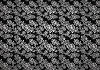 Флизелиновые фотообои в спальню над кроватью 416x254 см Черно-белая вышивка цветами (2529VEXXXL)+клей