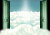 Флизелиновые фотообои небо 254x184 см Облака за дверями (2555V4)+клей