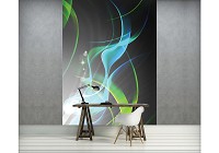 Абстракция флизелиновые фотообои 206x275 см Волны на темном фоне (2588VEA)+клей