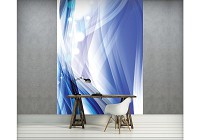 Флизелиновые фотообои 206x275 см Синие абстрактные волны (2590VEA)+клей