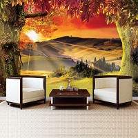 Флизелиновые фотообои в зал 312x219 см Пейзаж Тосканы на закате (2599VEXXL)+клей - вид 9 миниатюра