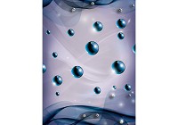 Флізелінові фотошпалери в коридор 184x254 см Сині кулі на світлому фоні (2605V4A)+клей - вид 1 мініатюра