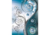 Флізелінові фотошпалери в коридор 206x275 см Вензелі на блакитному тлі (2607VEA)+клей - вид 1 мініатюра