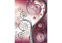 Популярні флізелінові фотошпалери 206x275 см Вензелі на рожевий фон (2608VEA)+клей - вид 1 мініатюра