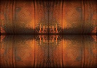 Красивые коричневые флизелиновые фотообои на кухню 312x219 см Старая ржавая стена (2624VEXXL)+клей