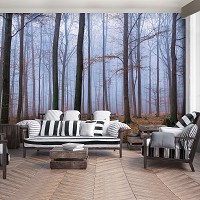 Флизелиновые фотообои 3д 416x254 см Осенний туманный лес (2658VEXXXL)+клей - вид 9 миниатюра