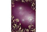 Флизелиновые фотообои на кухню 206x275 см Цветочный узор Золотой Бордовый (2660VEA)+клей - вид 1 миниатюра