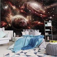Флизелиновые 3д фотообои космос 416x254 см Светящаяся Вселенная (2733VEXXXL)+клей