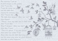 Популярные флизелиновые фотообои 368x254 см Птички и ветки деревьев на сером фоне (2778V8)+клей