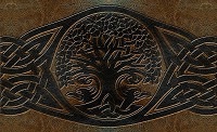 Флизелиновые фотообои абстракция 416x254 см Черное дерево и орнамент на коже (2831VEXXXL)+клей