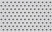 Флизелиновые фотообои 416x254 см 3Д Черные шары на белых кругах (2881VEXXXL)+клей