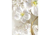 Популярні флізелінові фотошпалери квіти 206x275 см Білі пелюстки яблуні (2891VEA)+клей - вид 1 мініатюра