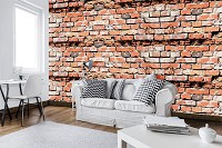 Флізелінові фотошпалери цегла в інтер'єрі стиль лофт 416x254 см Стара стіна (2931VEXXXL)+клей