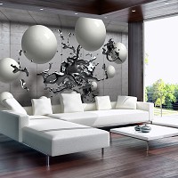 Зд флізелінові фотошпалери 368x254 см Сіра геометрична абстракція (2947V8)+клей - вид 7 мініатюра