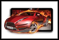 Флизелиновые фотообои автомобили детские для мальчиков 312x219 см 3Д Красная машина в огне (294VEXXL)+клей - вид 1 миниатюра