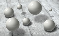 Флізелінові фотошпалери 3d абстракції 368x254 см сірі кулі (3014V8)+клей - вид 1 мініатюра