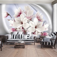 Фотообои флизелиновые цветы 3D 368x254 см Большие магнолии (3019V8)+клей