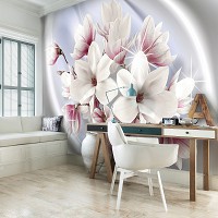 Фотообои флизелиновые 3D цветы 368x280 см Большие магнолии (3019V10)+клей - вид 9 миниатюра