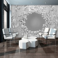 Флизелиновые фотообои под кирпич 368x254 см 3D взрыв стены (3021V8)+клей - вид 9 миниатюра