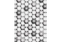 Флизелиновые фотообои фото 206x275 см 3Д Черно-белые круги кнопки (3035VEA)+клей