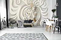 3д Барельєф флізелінові фотошпалери 254x184 см Скульптура дівчини з золотими прикрасами (3043V4) +клей - вид 8 мініатюра