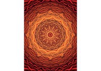 Красивые флизелиновые фотообои на кухню 206x275 см Яркая мандала (3051VEA)+клей