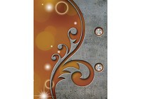 Флизелиновые фотообои 184x254 см Коричневый и серый узор (3056V4A)+клей