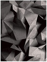 3 д флизелиновые фотообои 206x275 см Абстракция геометрия углов в темном оттенке (3062VEA) +клей - вид 1 миниатюра
