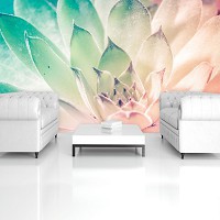 Цветы флизелиновые фотообои на стену 416x254 см Листья растения (3119VEXXXL)+клей