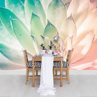 Флизелиновые фотообои цветы в интерьере 254x184 см Листья растения (3119V4)+клей - вид 9 миниатюра