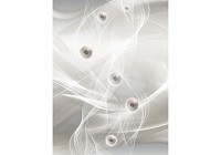 Флизелиновые фотообои 184x254 см Геометрический стальной узор (3243V4A)+клей