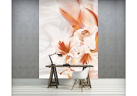 Флизелиновые фотообои 206x275 см Оранжевая абстракция и лилии (3244VEA)+клей