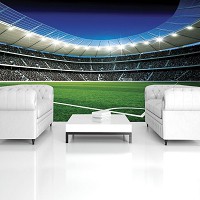 Флизелиновые фотообои на футбольную тематику детские для мальчика 416x254 см 3Д Большой стадион (324VEXXXL)+клей