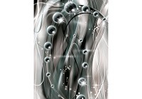 Флизелиновые фотообои на всю стену 184x254 см Шары в пространстве на серо зеленом фоне (3254V4A)+клей - вид 1 миниатюра