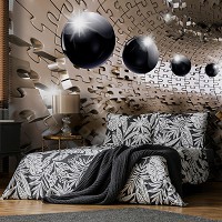 Арт флизелиновые фотообои 368x280 см 3D-пазл-туннель с черными сферами (3258V10)+клей - вид 5 миниатюра