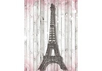 Флізелінові фотошпалери в коридор місто Париж 206x275 см Ейфелева вежа на дерев'яні дошки (3322VEA)+клей - вид 1 мініатюра