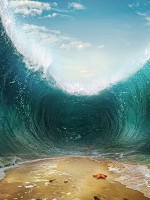 Флизелиновые фотообои Природа Море Океан 184x254 см 3Д Гигантская волна (3330V4A)+клей