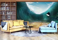 Флизелиновые фотообои Природа Море Океан 368x254 см 3Д Гигантская волна (3330V8)+клей