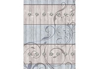 Флізелінові фотошпалери для кухні візерунки 184x254 см Вензелі на світлих дерев'яних дошках (3348V4A)+клей - вид 1 мініатюра