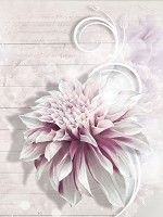 Флизелиновые фотообои 3д цветы 206x275 см Два розовых пиона на светлых досках (3440VEA)+клей - вид 1 миниатюра