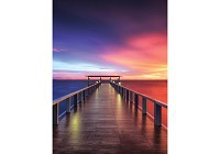 Флізелінові фотошпалери для спальні 3д море природа 206x275 см Великий пірс на заході сонця (3463VEA)+клей - вид 1 мініатюра