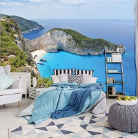 Фотошпалери 3д лазурове море 368x254 см Пляж на острові (3481P8)+клей