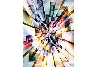 Флизелиновые фотообои фото 206x275 см Разноцветный 3Д тоннель из квадратов (3486VEA)+клей - вид 1 миниатюра