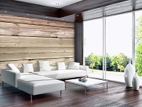 Флизелиновые фотообои 254x184 см Светло-коричневые доски (3523V4)+клей - вид 1 миниатюра