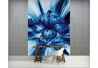 Флизелиновые фотообои 184x254 см Синий абстрактный цветок (3531V4A)+клей