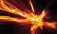 Флизелиновые фотообои 254x184 см Абстрактный взрыв на темном фоне (3538V4)+клей