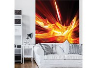 Флизелиновые фотообои для зала 206x275 см Абстрактный взрыв на темном фоне (3538VEA)+клей